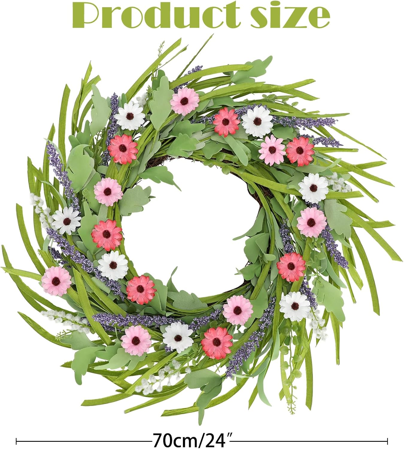 Spring Wreaths for Front Door 24 Inch