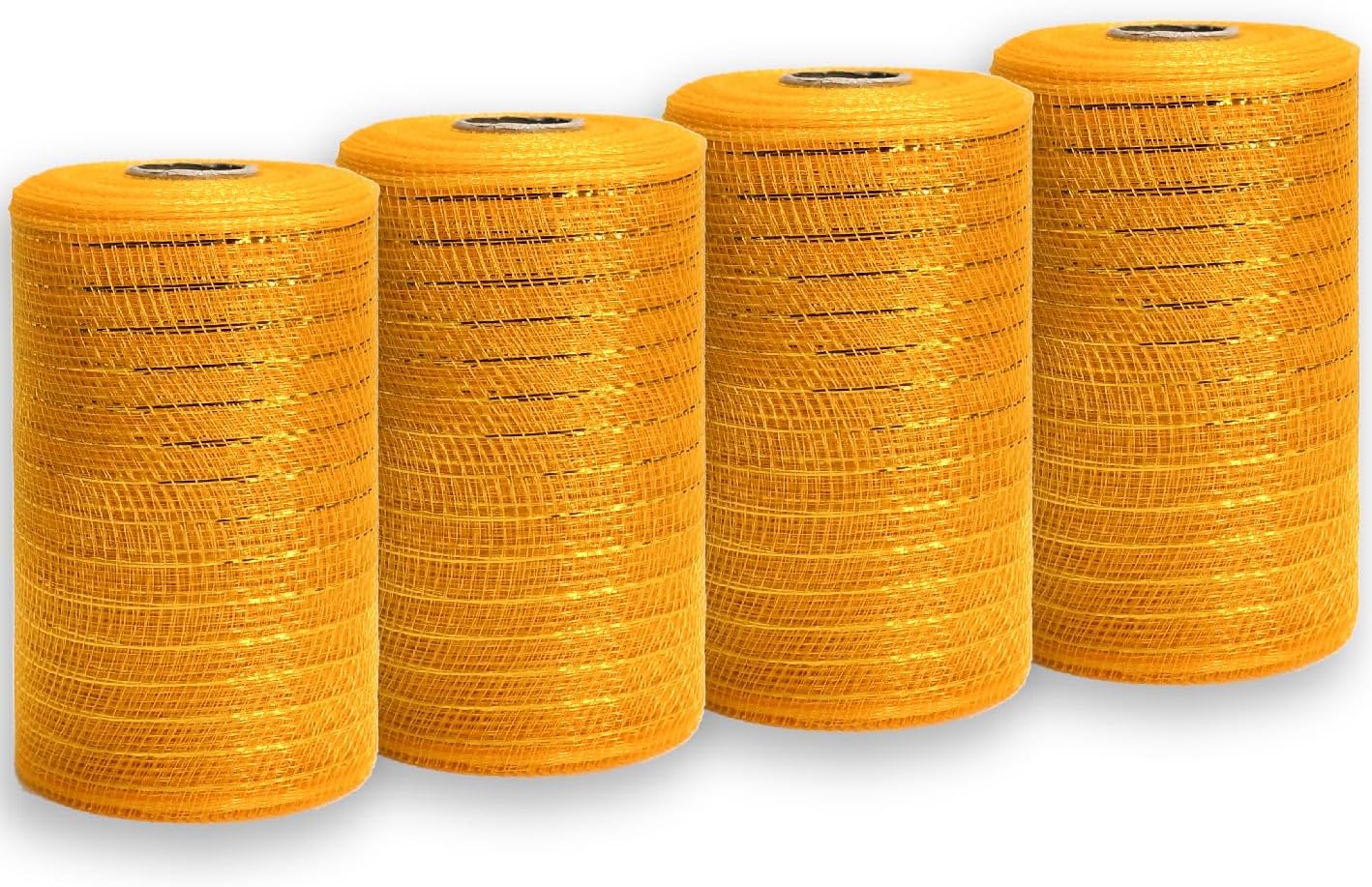 Metallic Deco Mesh Ribbon 6 Inch x 40Y Gold Christmas Home Decoration Bow