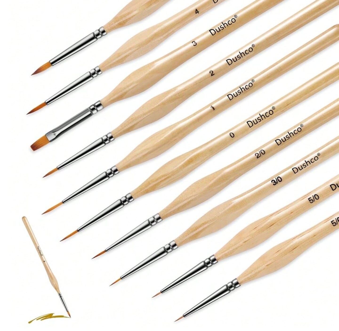 10-Piece Miniature Paint Brush Set – Precision Brushes for Acrylic, Watercolor, Oil, Figurines, Models & DIY Crafts
