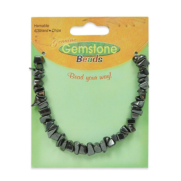 Hematite Chip Bead 6 Inch Strand