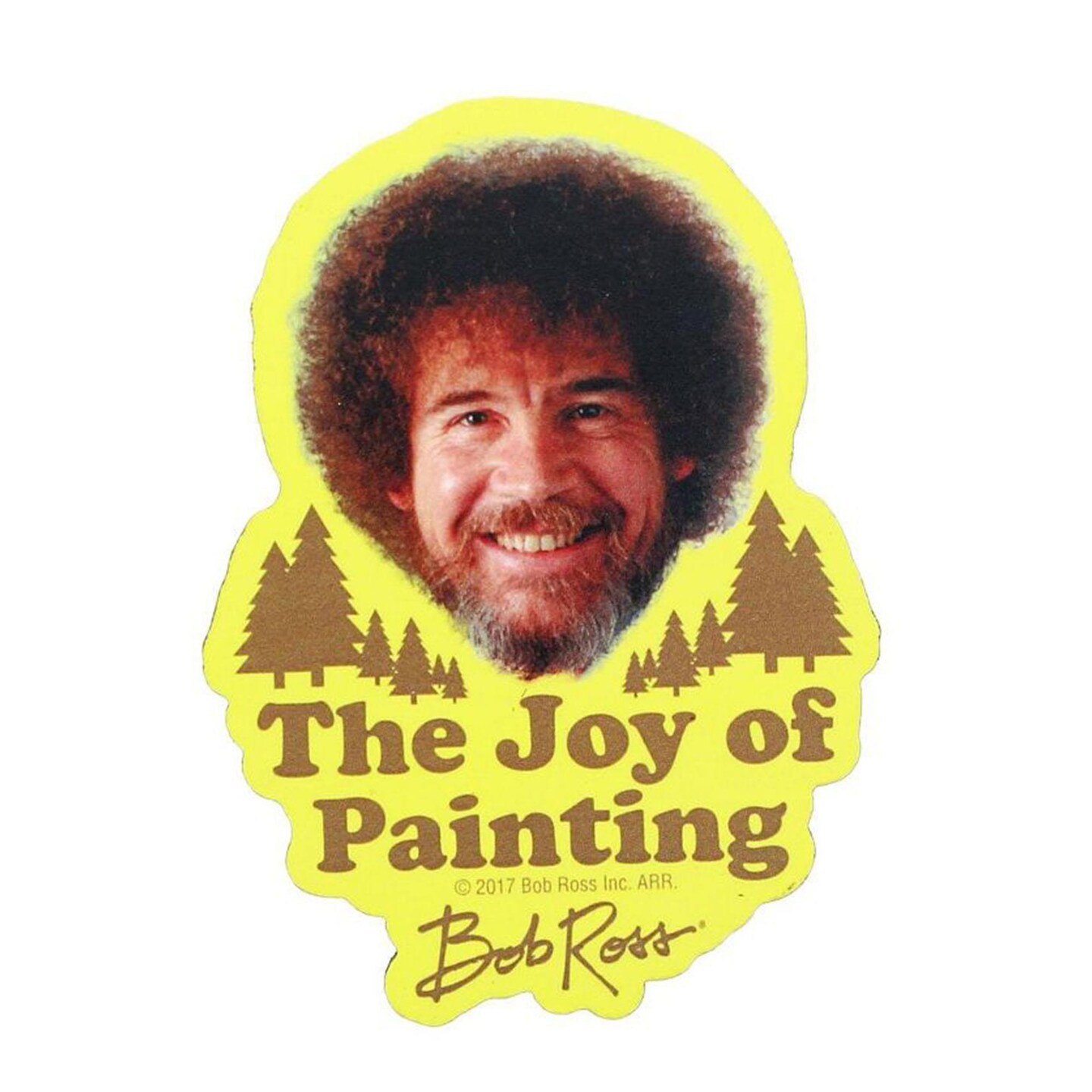 Bob Ross 3&#x22; Funky Chunky Magnet: &#x22;Joy of Painting&#x22;