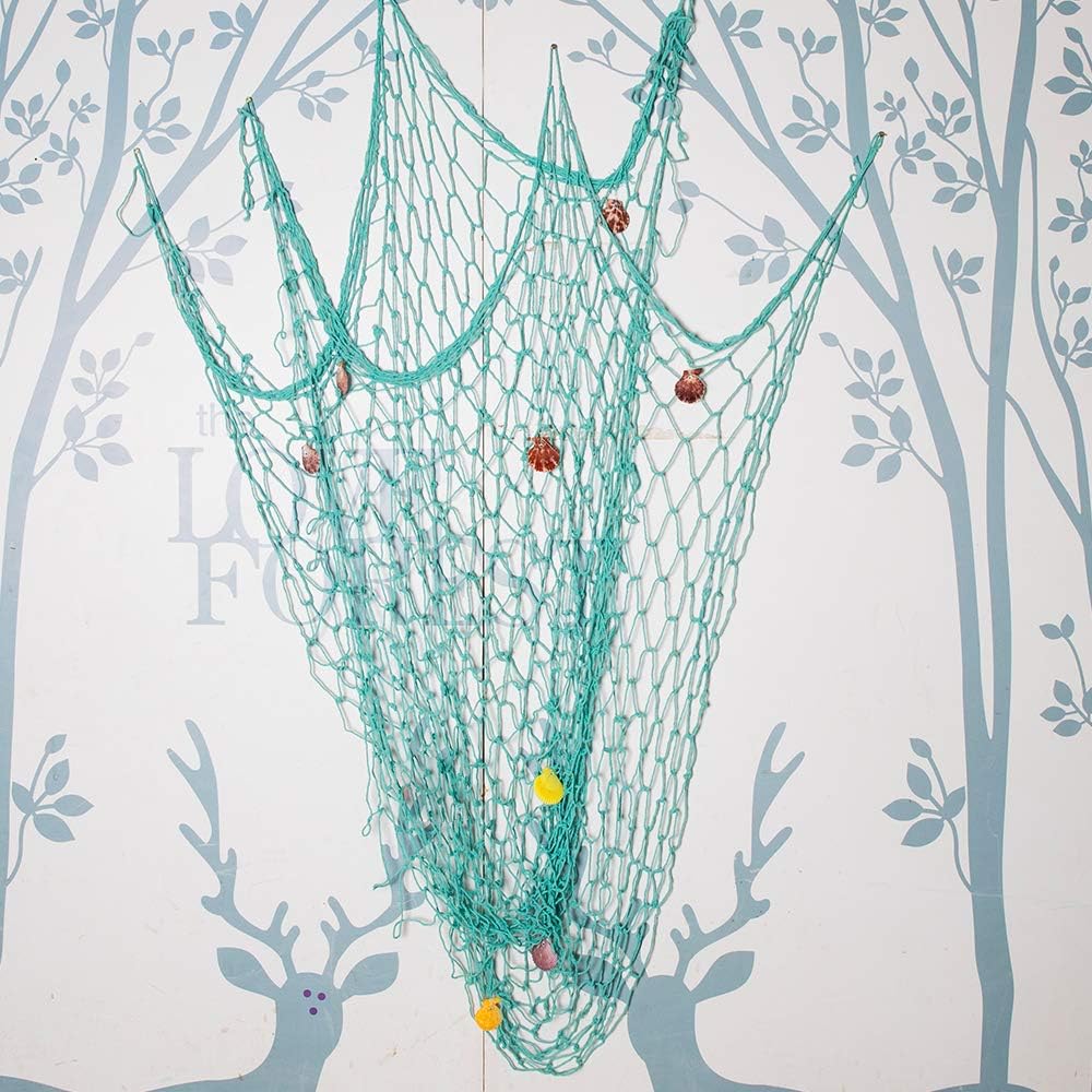 Nature Fish Net Wall Decoration with Shells