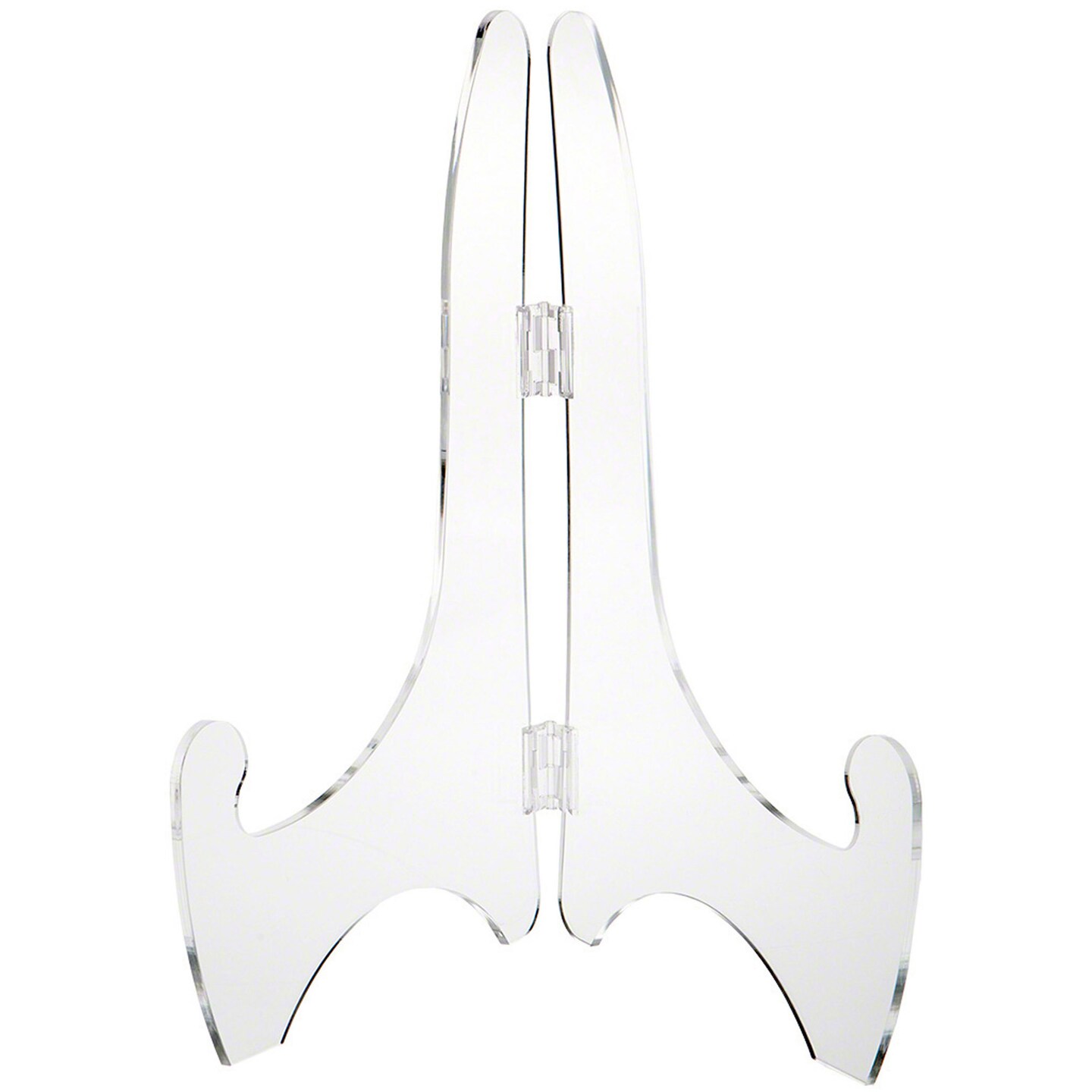Plymor Clear Acrylic Adjustable Folding Display Easel, 12" H x 8" D (For 18" Plates)