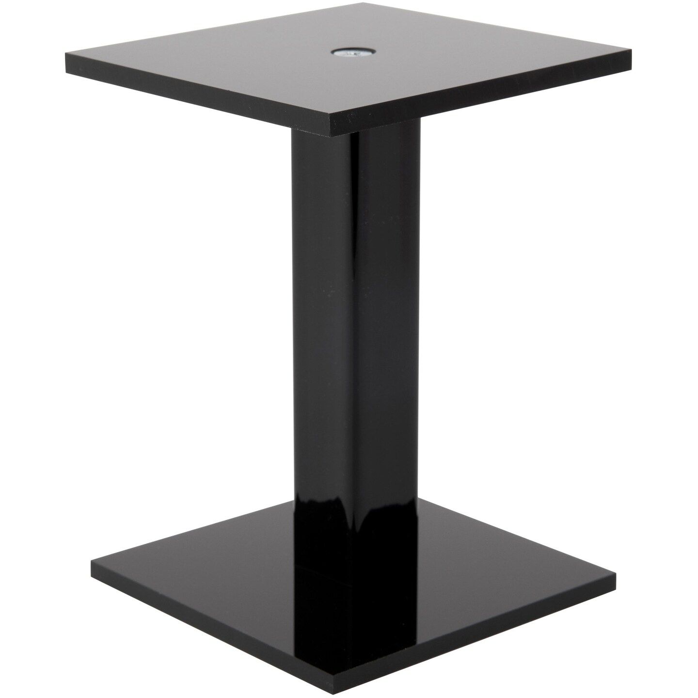 Plymor Black Acrylic Square Barbell Pedestal Display Riser 4.375 inches (Height) x 3 inches (Width) x 3 inches (Depth) (3/16 inches thick)
