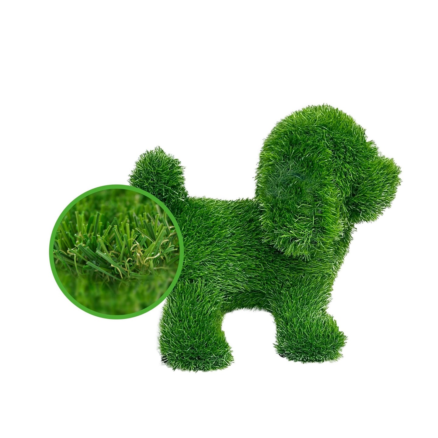 Universal Statues Standing Dog Outdoor Garden Artificial Turf Topiary - 14"