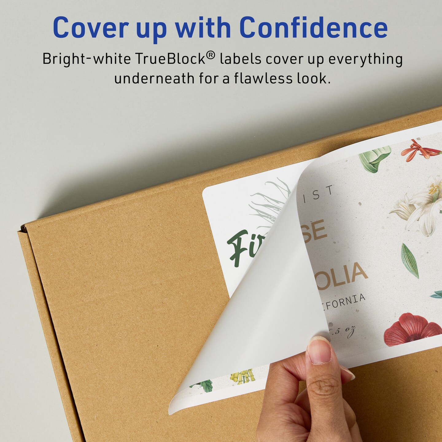 Avery TrueBlock Matte White Paper Labels, 5" x 6" Rectangle