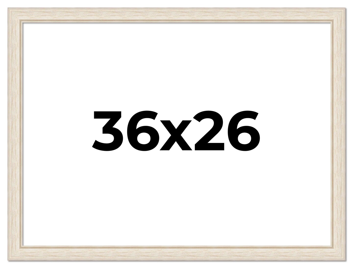 Weathered White Picture Frame - UV Acrylic, Backing Board, Hanging