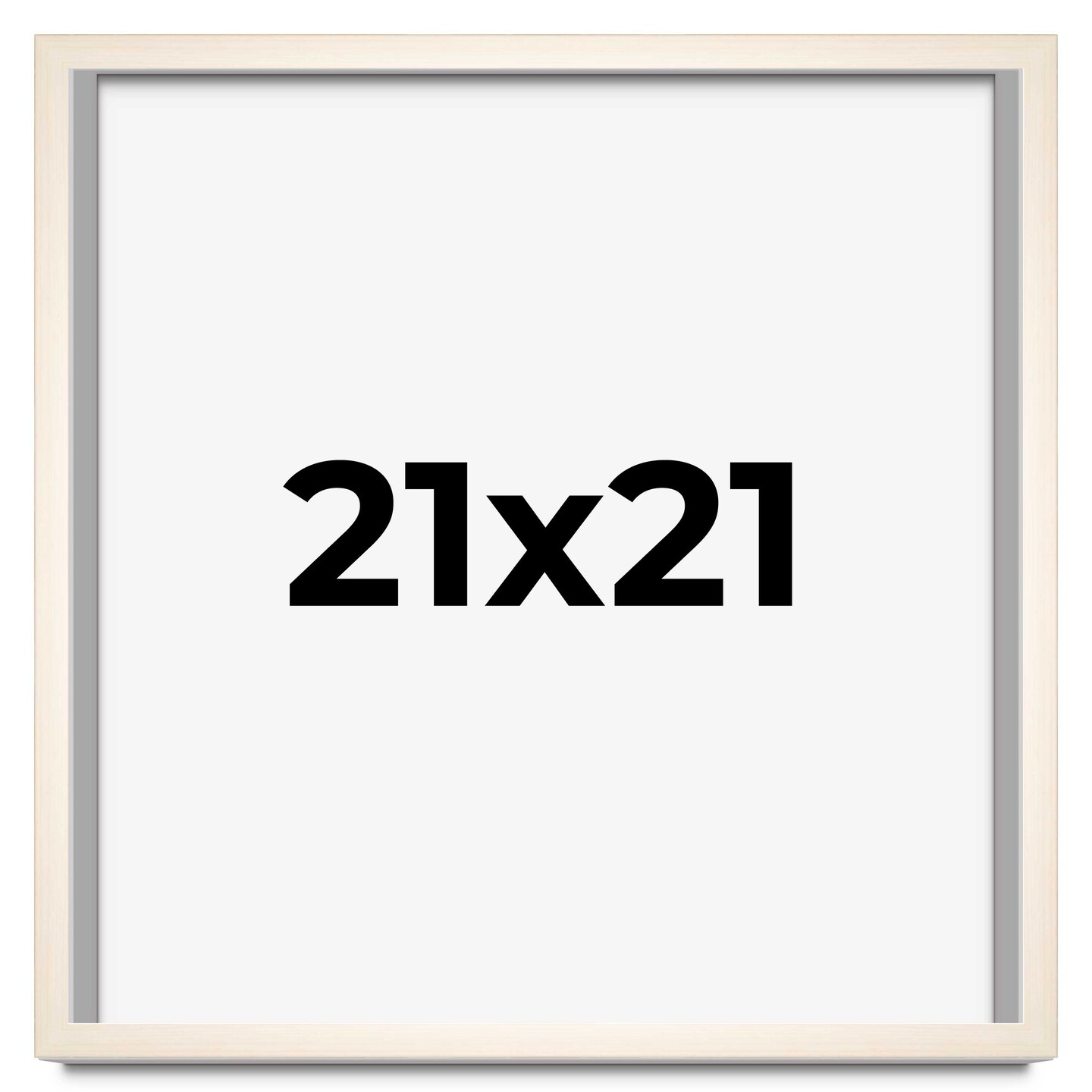 Square Shadow Box 3/4" Depth White Picture Frame - UV Acrylic, Backing, Hanging Hardware