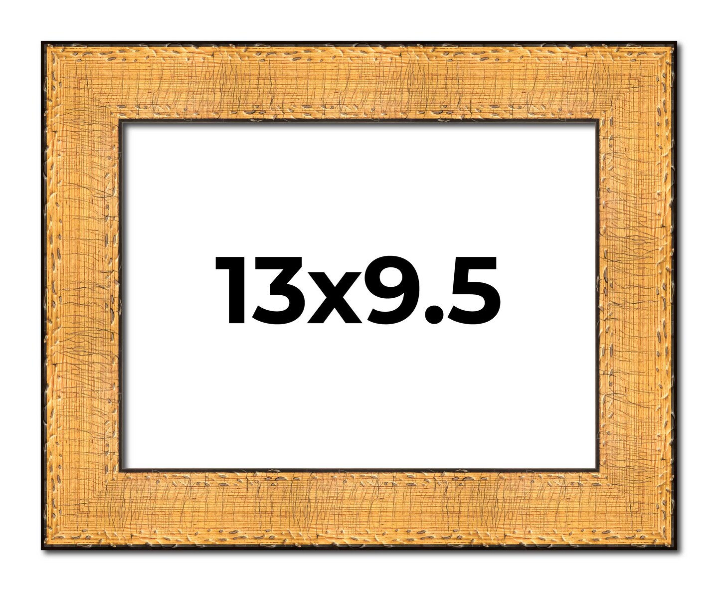 9.5x13 Embellished Picture Frame with UV-Resistant Acrylic &#x26; Acid Free Backing, Available in 3 Finishes - Black, Brown, Gold
