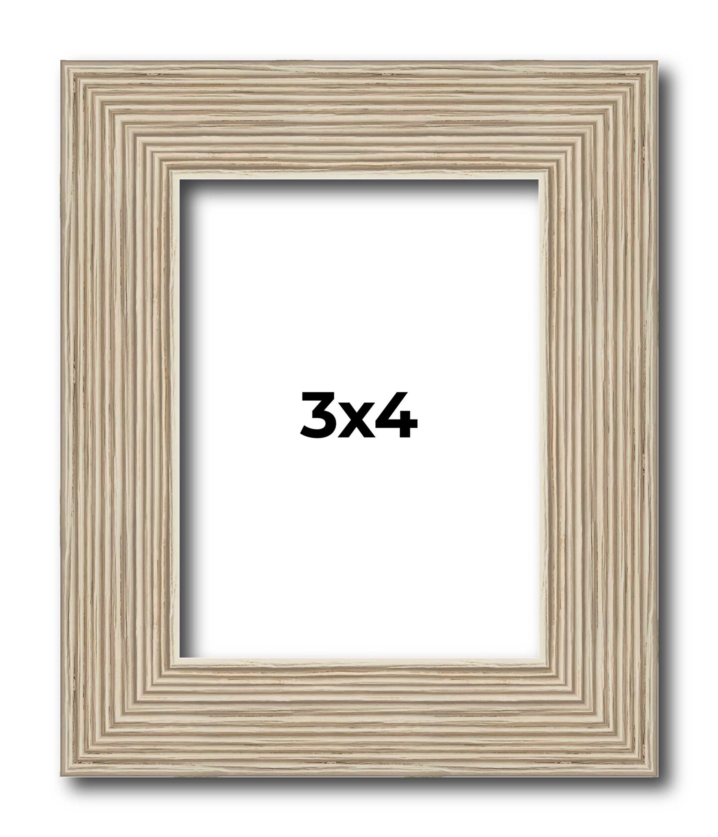3x4 Thin Barnwood Picture Frame with UV-Resistant Acrylic & Acid Free Backing, Available in 2 Paint Finishes - Grey and Black