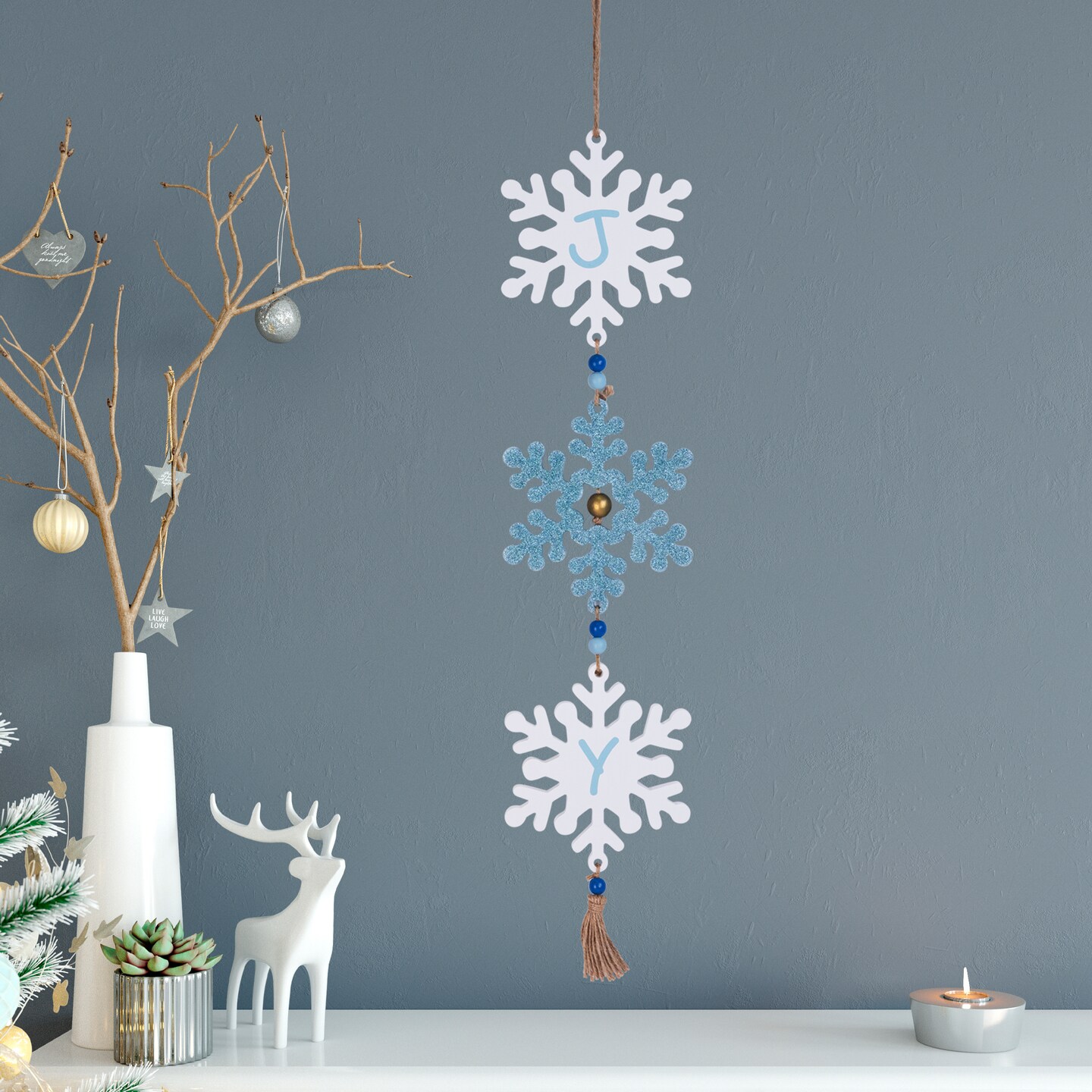 Northlight Glittered Joy Snowflakes Christmas Wall Sign - 26"