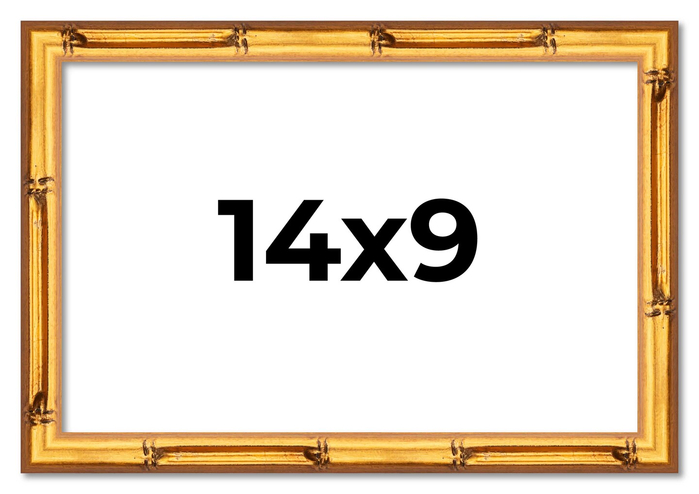 14x9 Thin Bamboo Picture Frame with UV-Resistant Acrylic & Acid Free Backing, Available in 2 Finishes - Gold and Brown