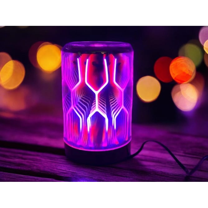 Diffusers For Essential Oils 3D Glass Art -Chromosome- Oil Diffuser With Alternating Colors