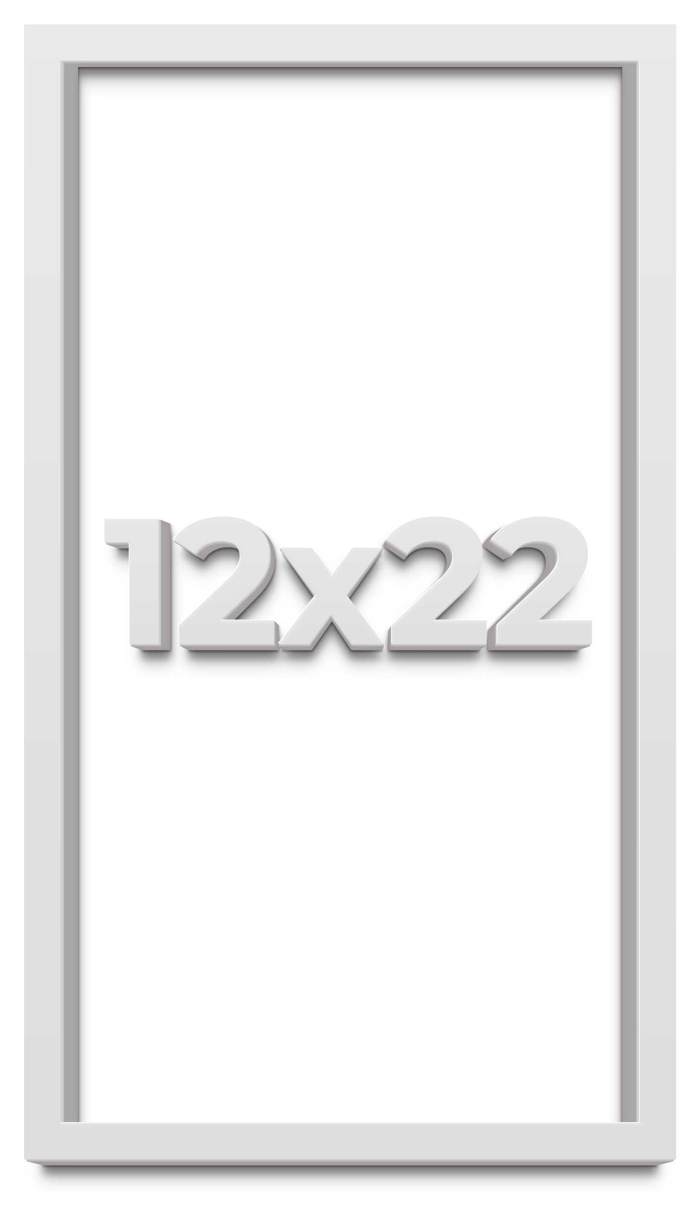 12x22 Deep Shadow Box Picture Frame with UV-Resistant Acrylic &#x26; Acid Free Backing, Available in 4 Finishes - Gold, Silver, Brown, White