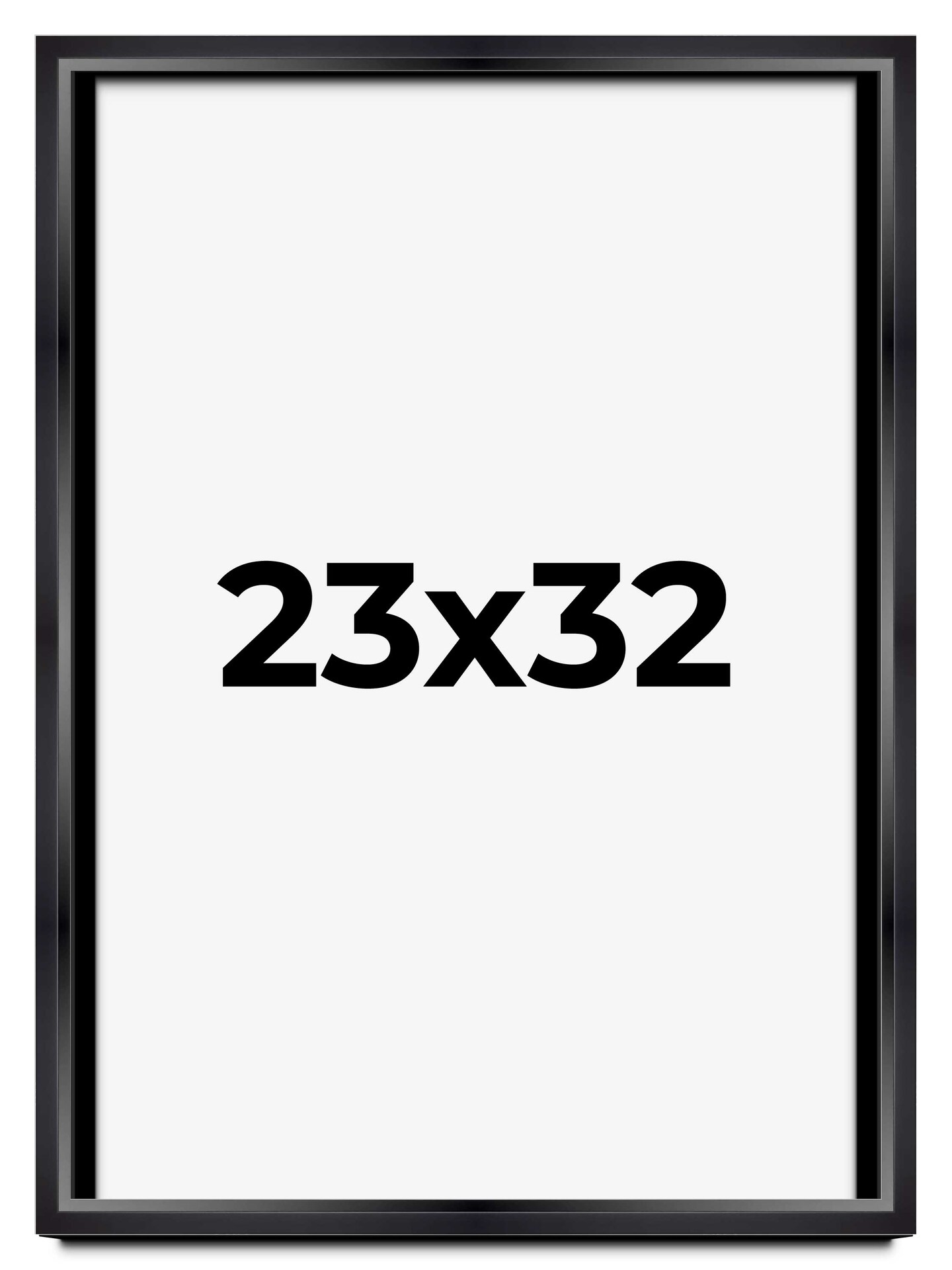 23x32 Minimalist Shadow Box Black Picture Frame - UV Acrylic, Backing, Hanging Hardware