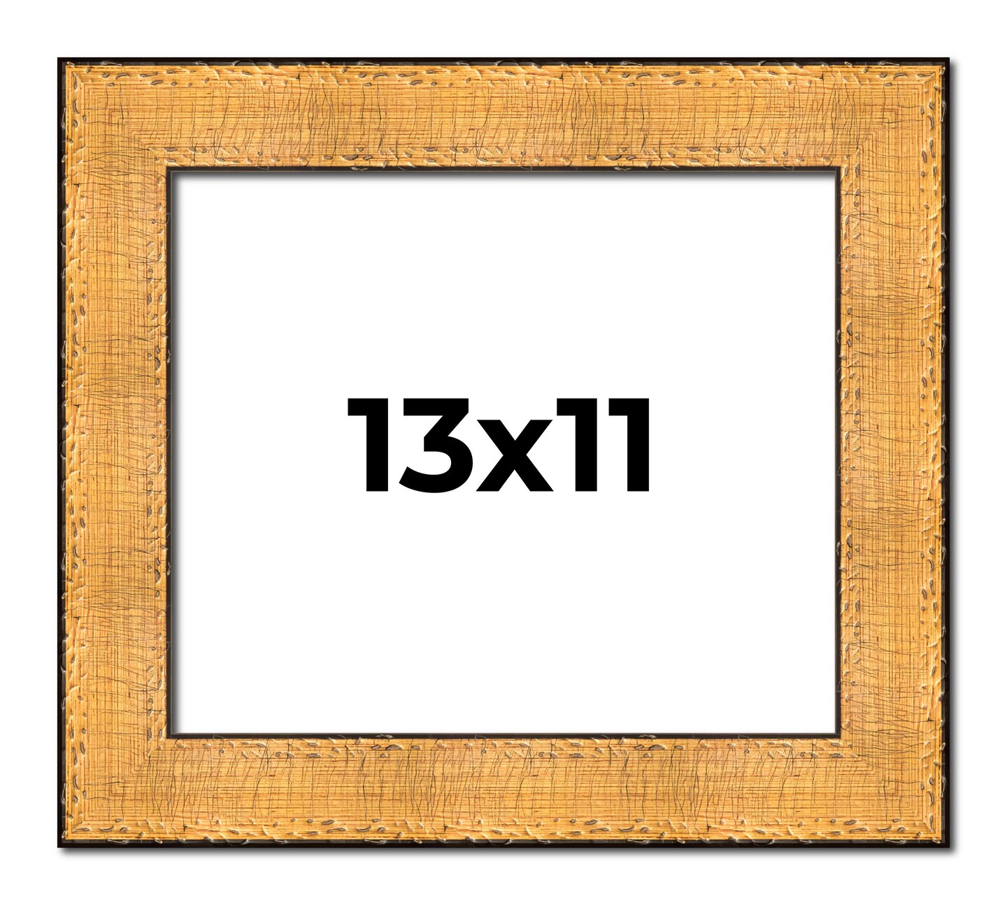 Photo Size Embellished Gold Picture Frame - UV Acrylic, Foam Board Backing, Hanging Hardware