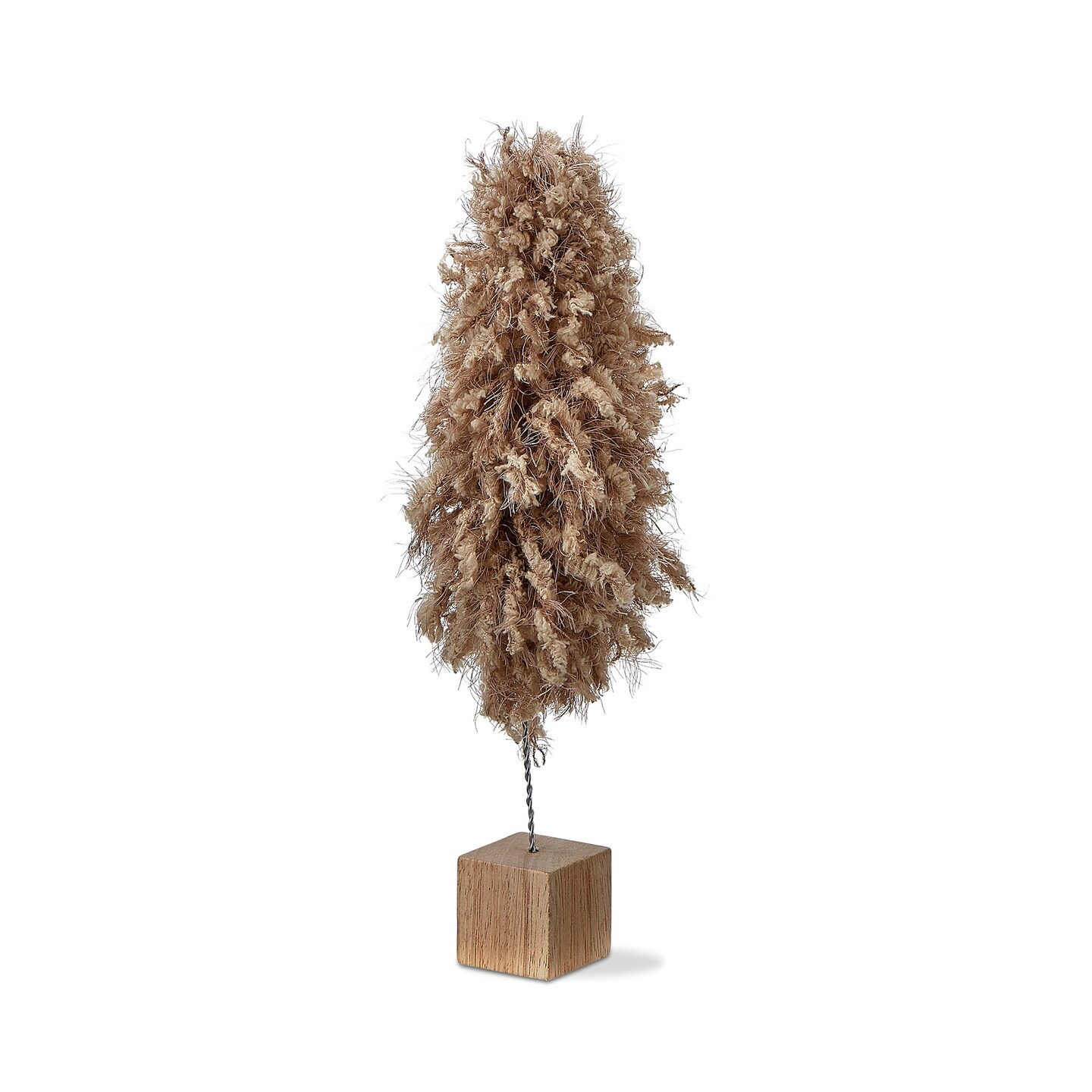 Minky Shaggy Fleece Tabletop Decor Brown Tree Small, 11.5 in.