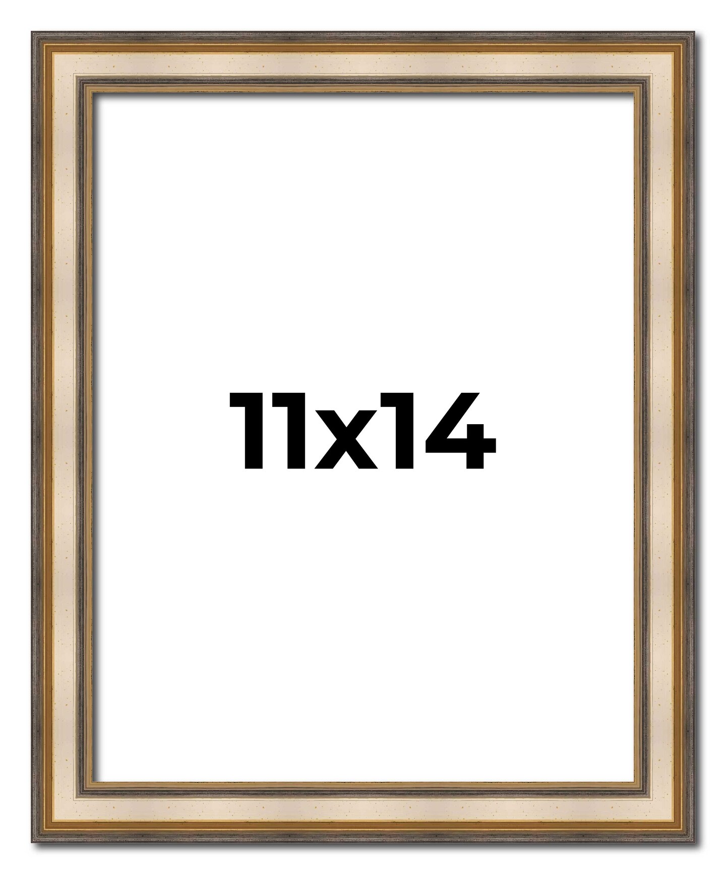 11x14 Refined Silver Picture Frame - UV Acrylic, Foam Board Backing, Hanging Hardware