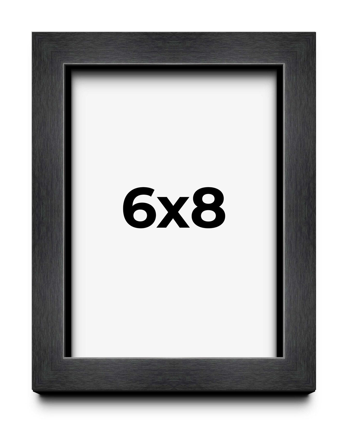 Photo Size Shadow Box 3/4" Depth Grey Picture Frame - UV Acrylic, Backing, Hanging Hardware