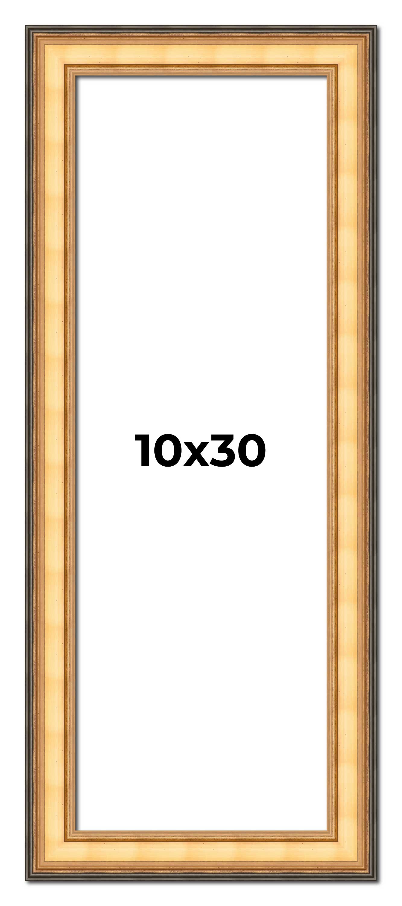 10x30 Traditional Gold Picture Frame UV Acrylic Foam Board Backing Hanging Hardware