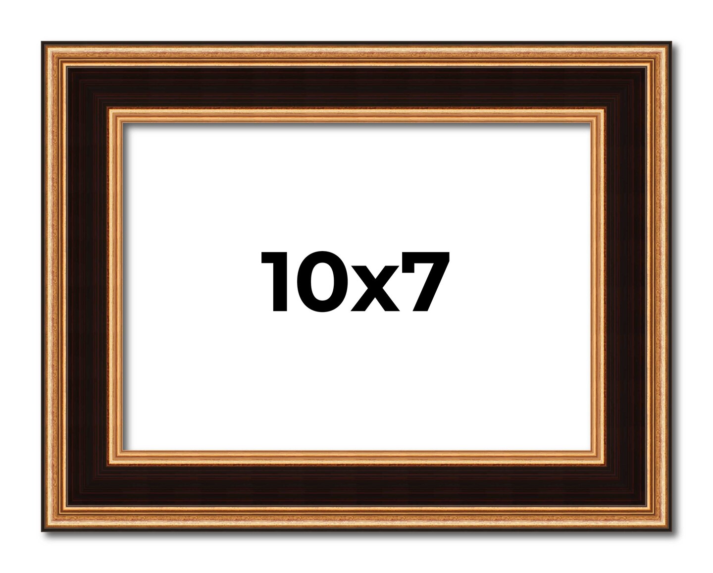 7x10 Weathered Picture Frame with UV-Resistant Acrylic &#x26; Acid Free Backing, Available in 5 Finishes - Black, Gold, Red, White, Natural