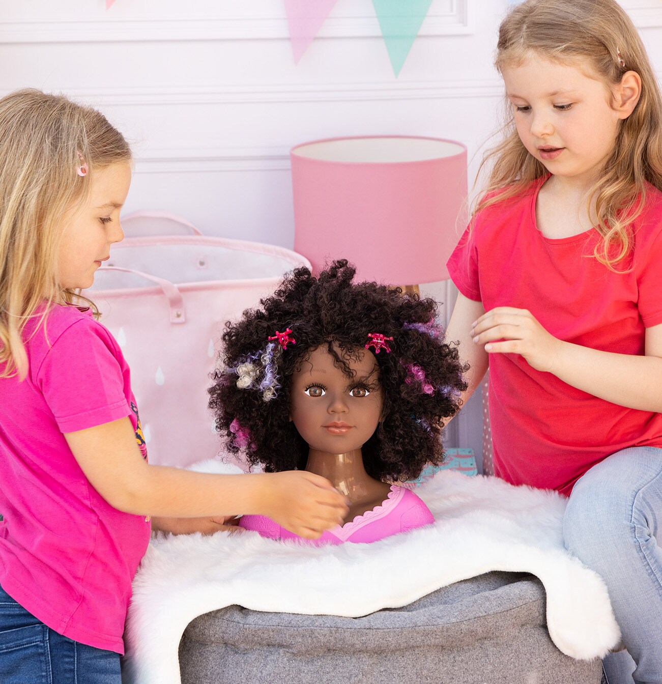 Charlene Super Model Styling Head - African American Doll Head, w/ Accessories, Kids Pretend Play, Ages 3+