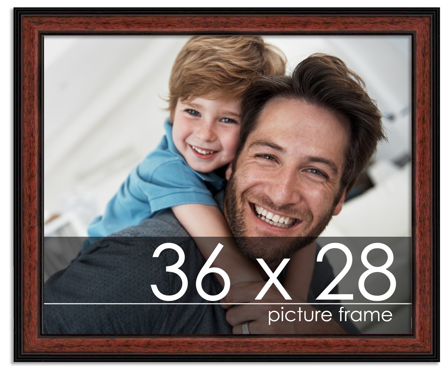 28x36 Decor Picture Frame with UV-Resistant Acrylic &#x26; Acid Free Backing, Available in 2 Finishes - Black and Brown