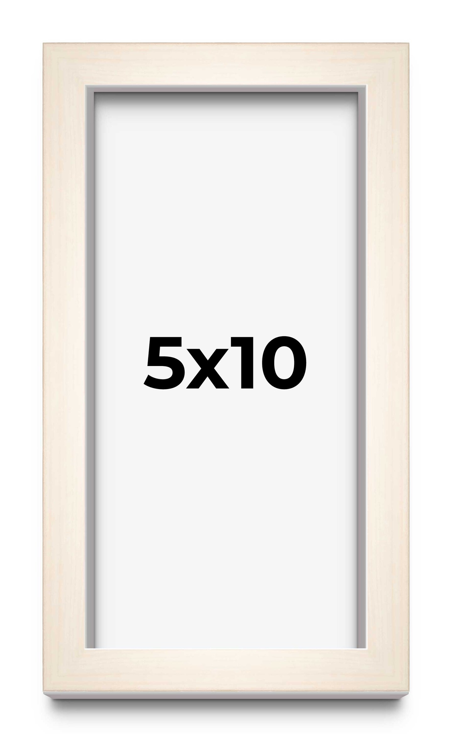 Panoramic Minimalist White Picture Frame - UV Acrylic, Foam Board Backing, Hanging Hardware