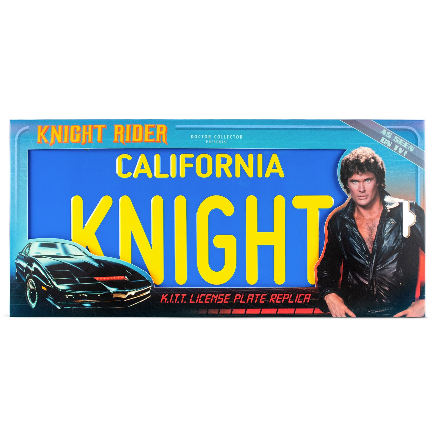 Doctor Collector: Knight Rider - K.I.T.T. License Plate Replica - Officially Licensed Collectible Based On The Hit Franchise, 80&#x27;s TV Memorabilia
