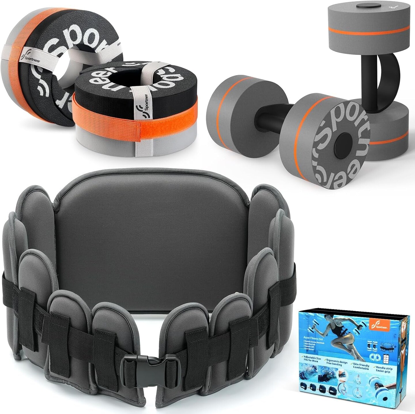 Water Aerobics Pool Exercise Equipment: Water Workout Combo Set ...