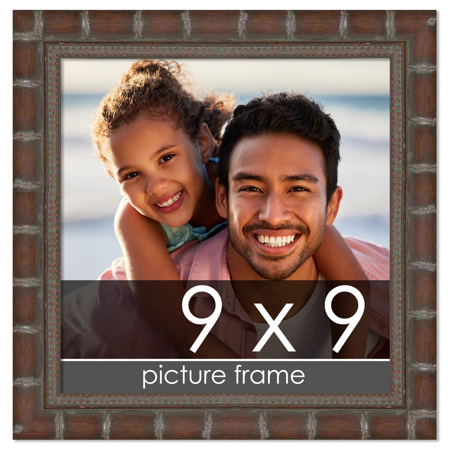9x9 Modern Bamboo Picture Frame with UV-Resistant Acrylic & Acid