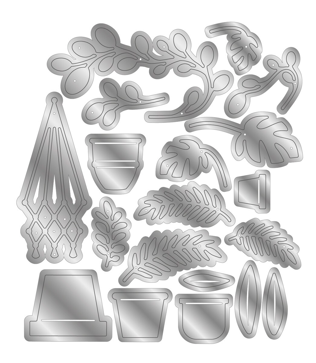 Crafter&#x27;s Companion Garden Collection Metal Die-House Plants &#x26; Pots