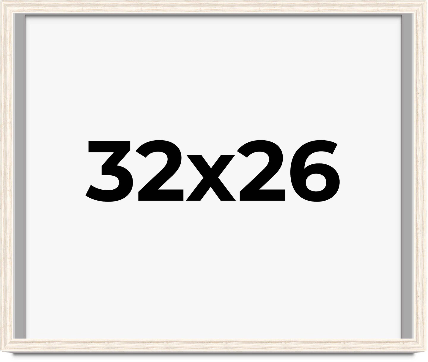 32x26 Barnwood Shadow Box White Picture Frame - UV Acrylic, Backing, Hanging Hardware