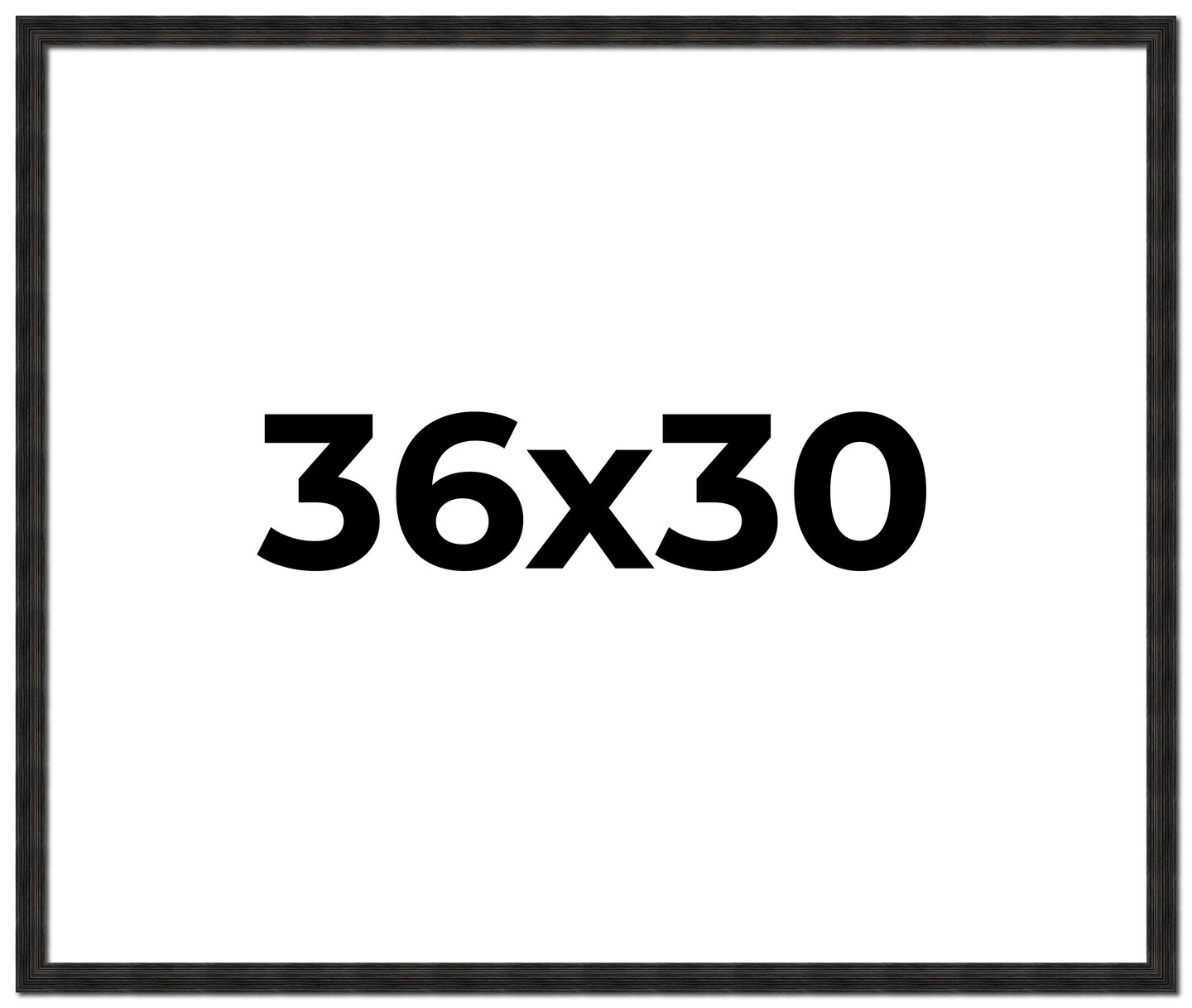 36x30 Thin Barnwood Picture Frame with UV-Resistant Acrylic & Acid Free Backing, Available in 2 Paint Finishes - Grey and Black