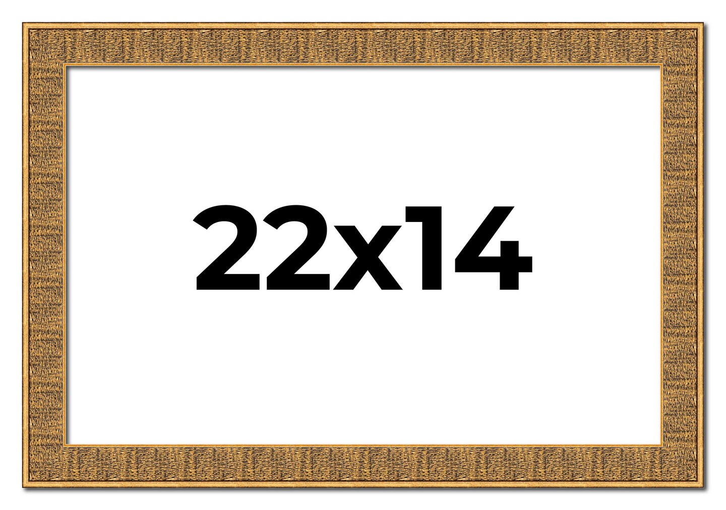 14x22 Sculpted Picture Frame with UV-Resistant Acrylic & Acid Free Backing, Available in 5 Finishes - Black, Blue, Gold, Silver, and White