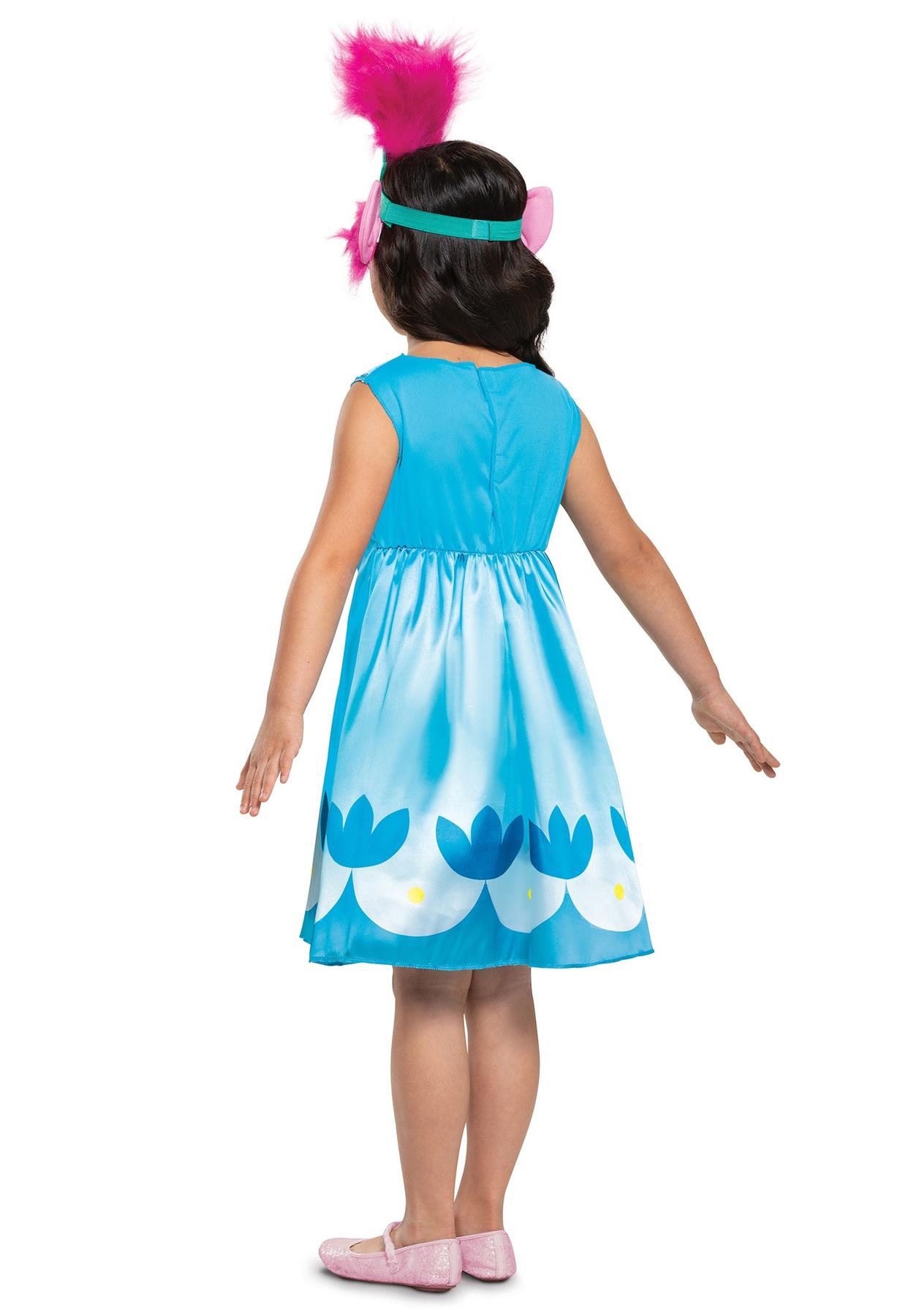 Disguise Trolls World Tour Girl&#x27;s Classic Poppy Costume Size Small 4-6