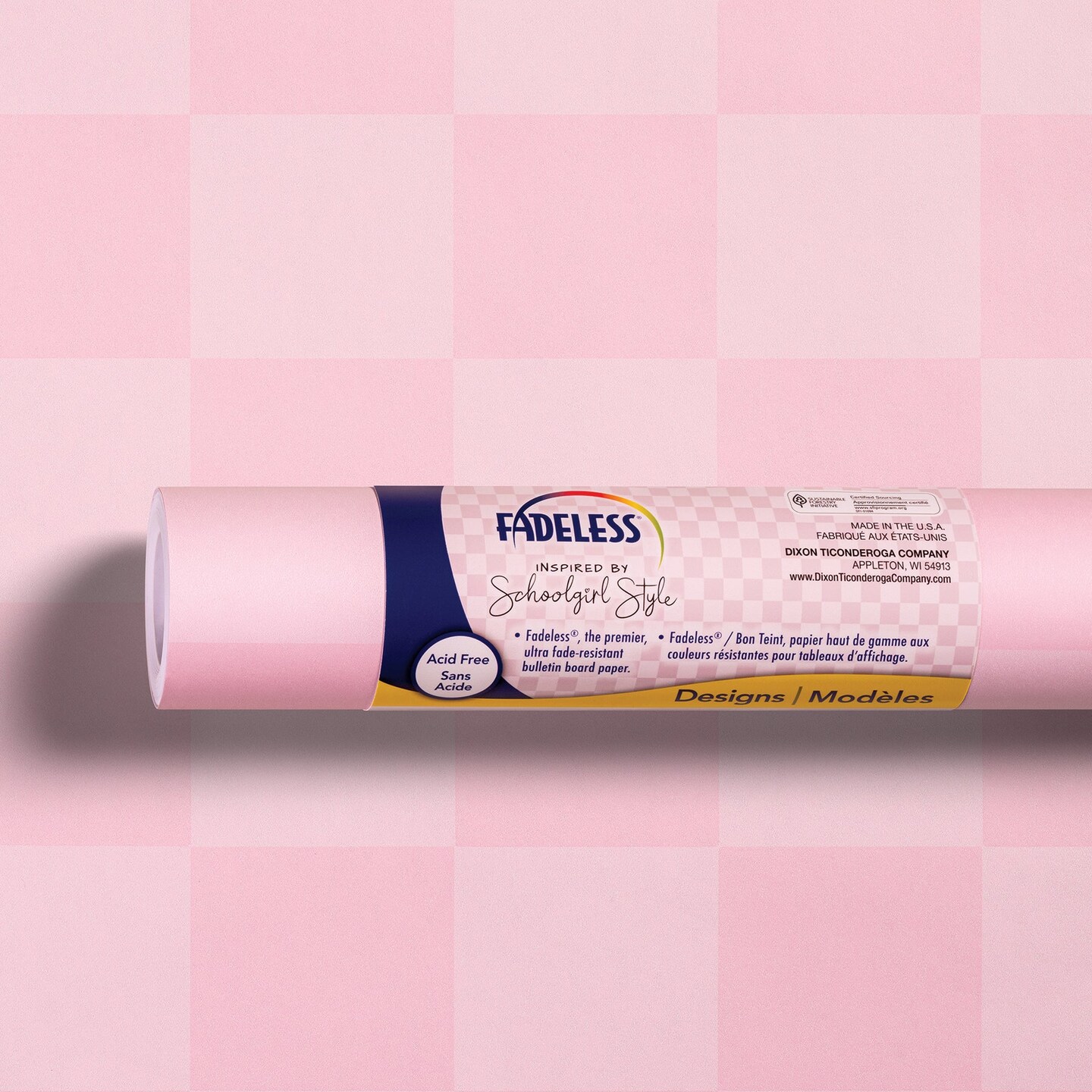 Schoolgirl Style Bulletin Board Paper, 48&#x22; x 12&#x27;, Cake Pop, 4 Rolls