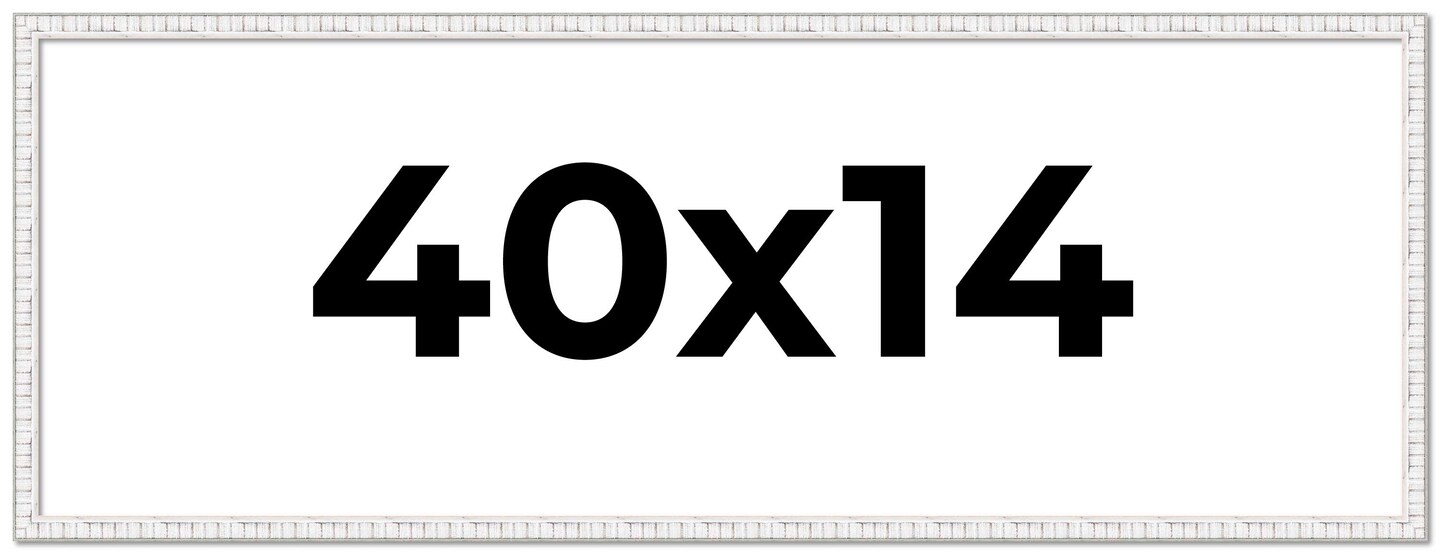 Panoramic Textured White Picture Frame - UV Acrylic, Foam Board Backing, Hanging Hardware