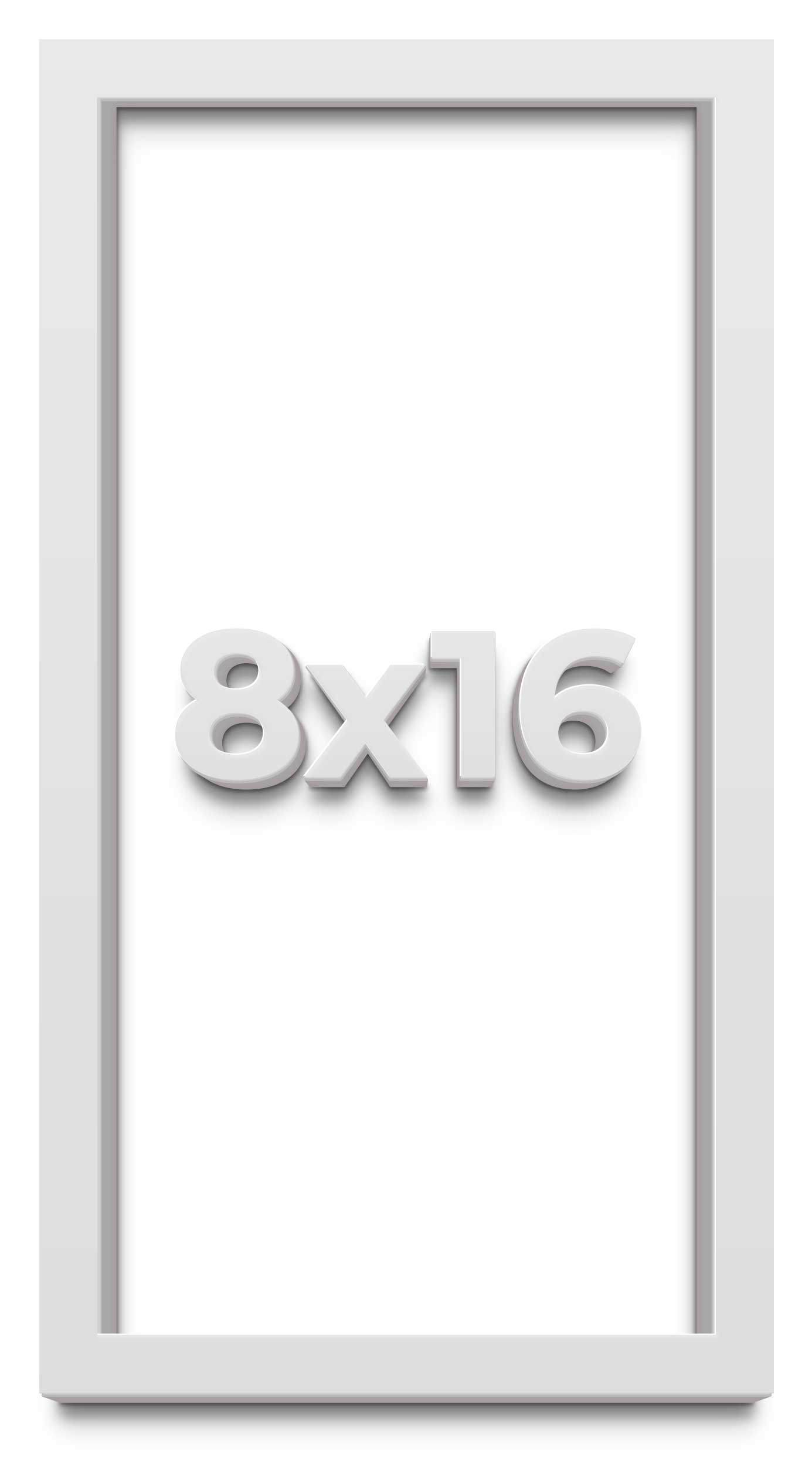 Panoramic Shadow Box 1.75" Deep White Frame - UV Acrylic, Backing, Hanging Hardware