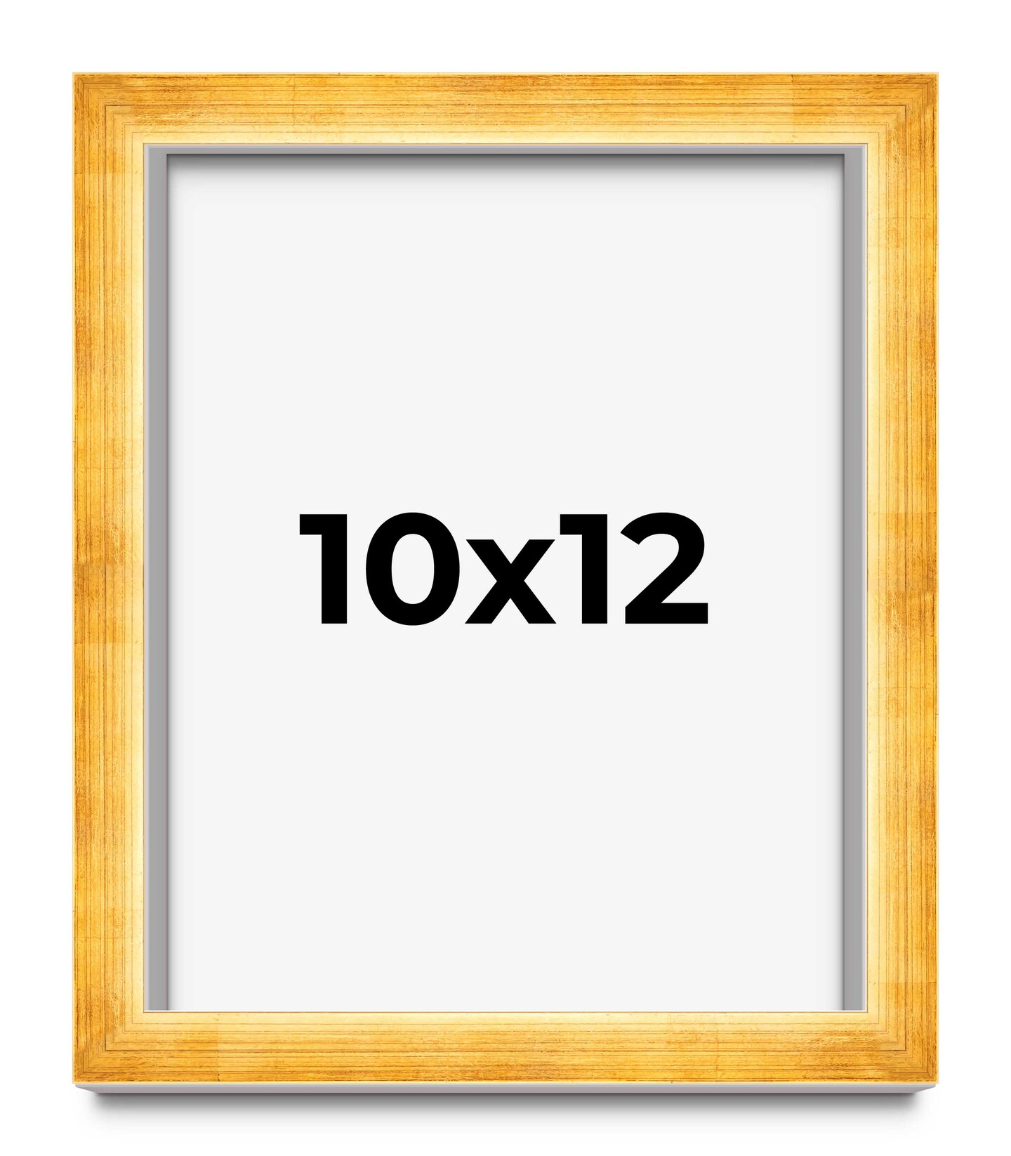 Photo Size Minimalist Shadow Box Gold Picture Frame - UV Acrylic, Backing, Hanging Hardware