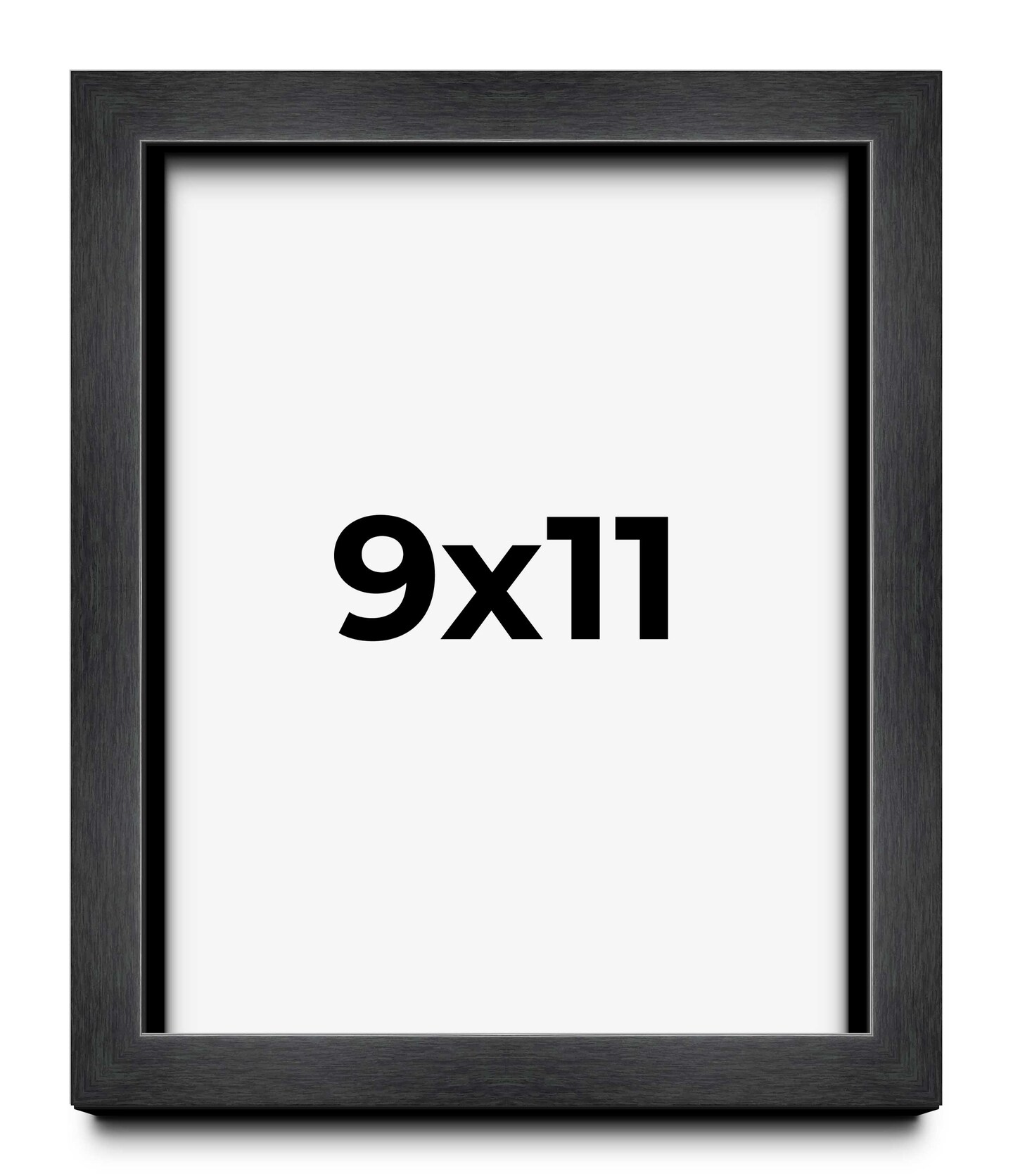 Photo Size Shadow Box 3/4" Depth Grey Picture Frame - UV Acrylic, Backing, Hanging Hardware