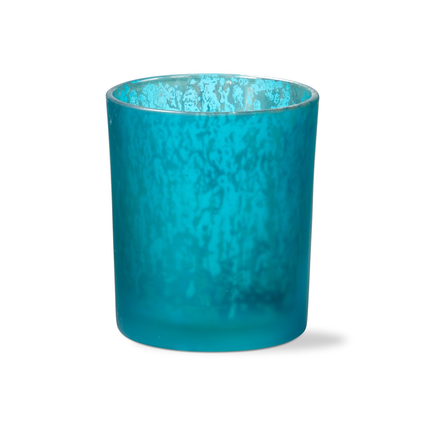 Illuminate Mercury Glass Tealight Votive Candle Holder Teal Tabletop Mantel Wedding Decorations, 4.0 inch