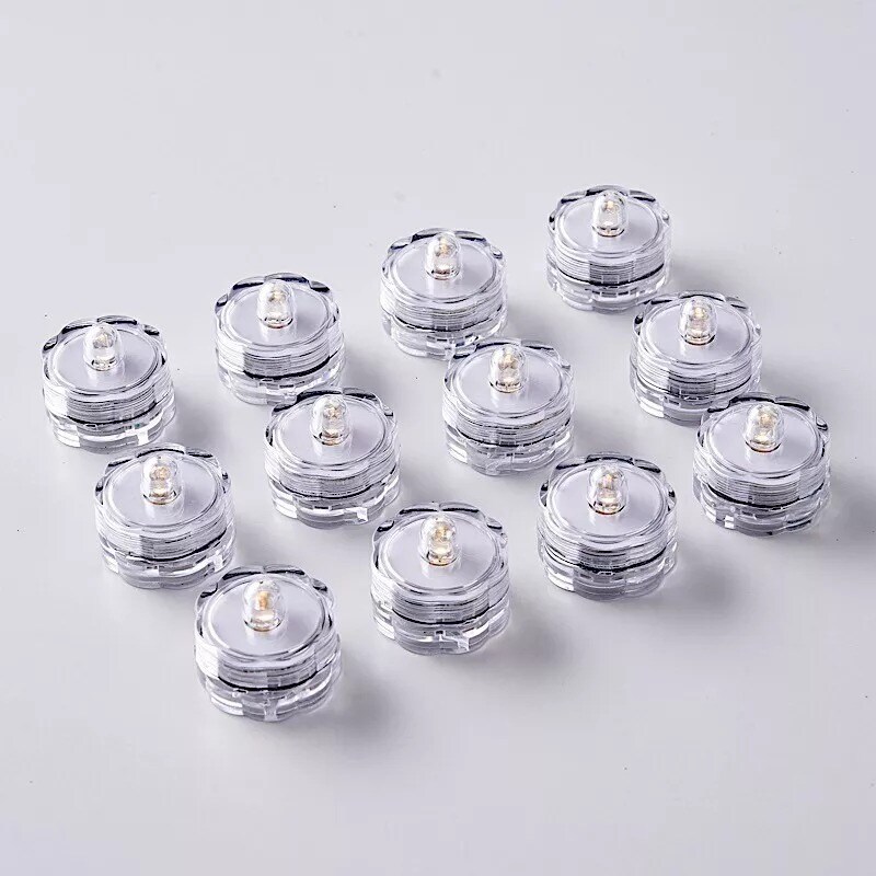 12 Submergible Lights for Vases and Centerpieces Wedding Party Home Decorations
