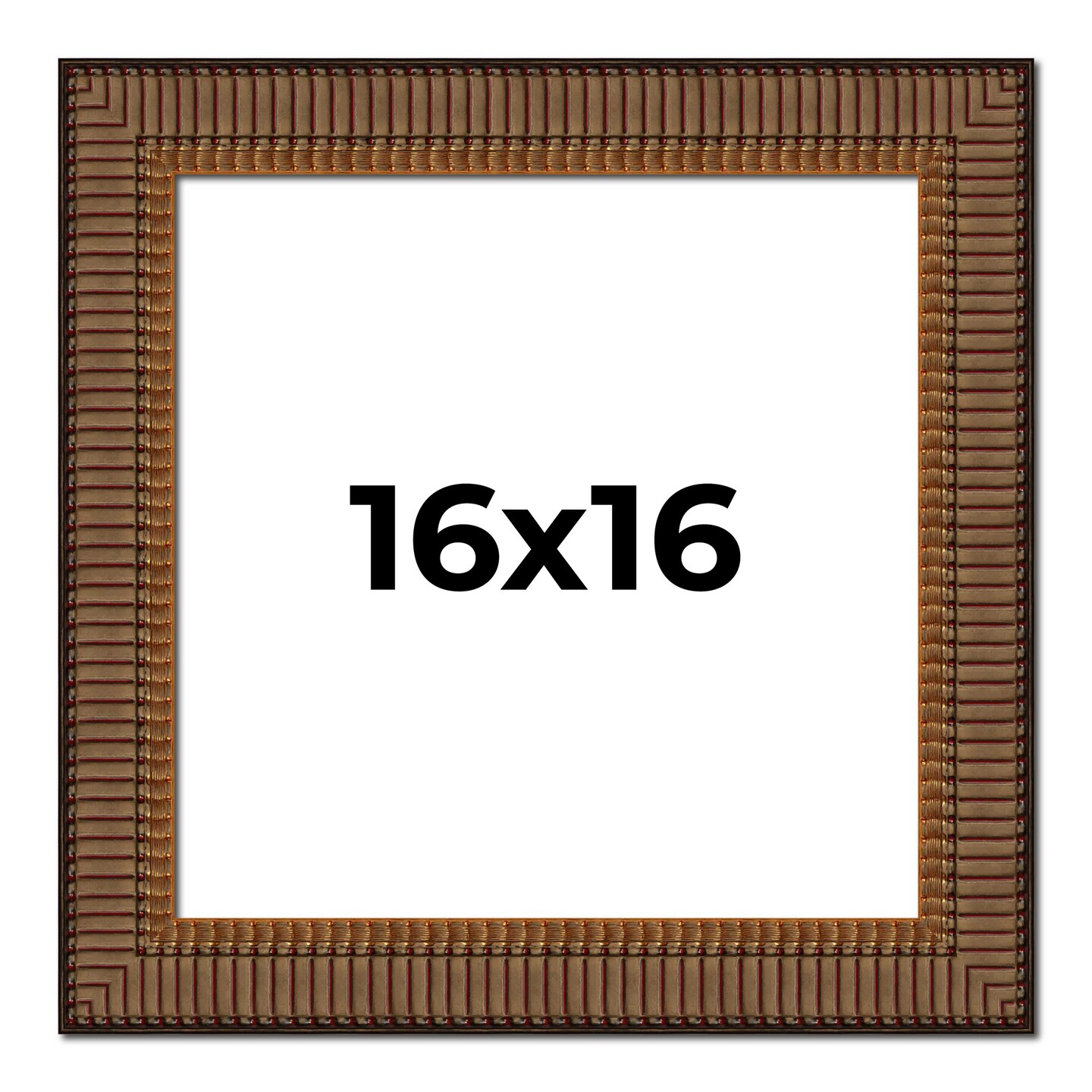 Square Museum Black Picture Frame - UV Acrylic, Foam Board Backing, Hanging Hardware