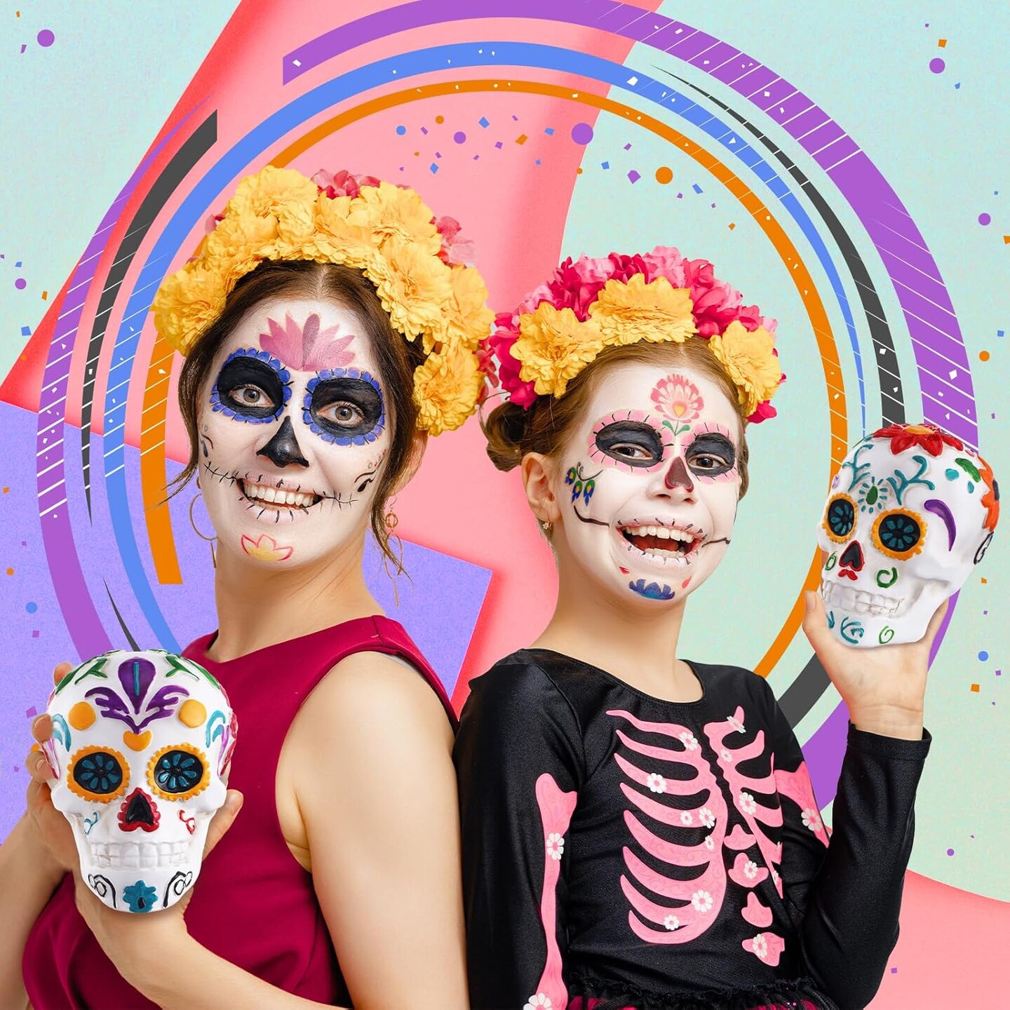 Day of The Dead Skull Sugar Skull Statue