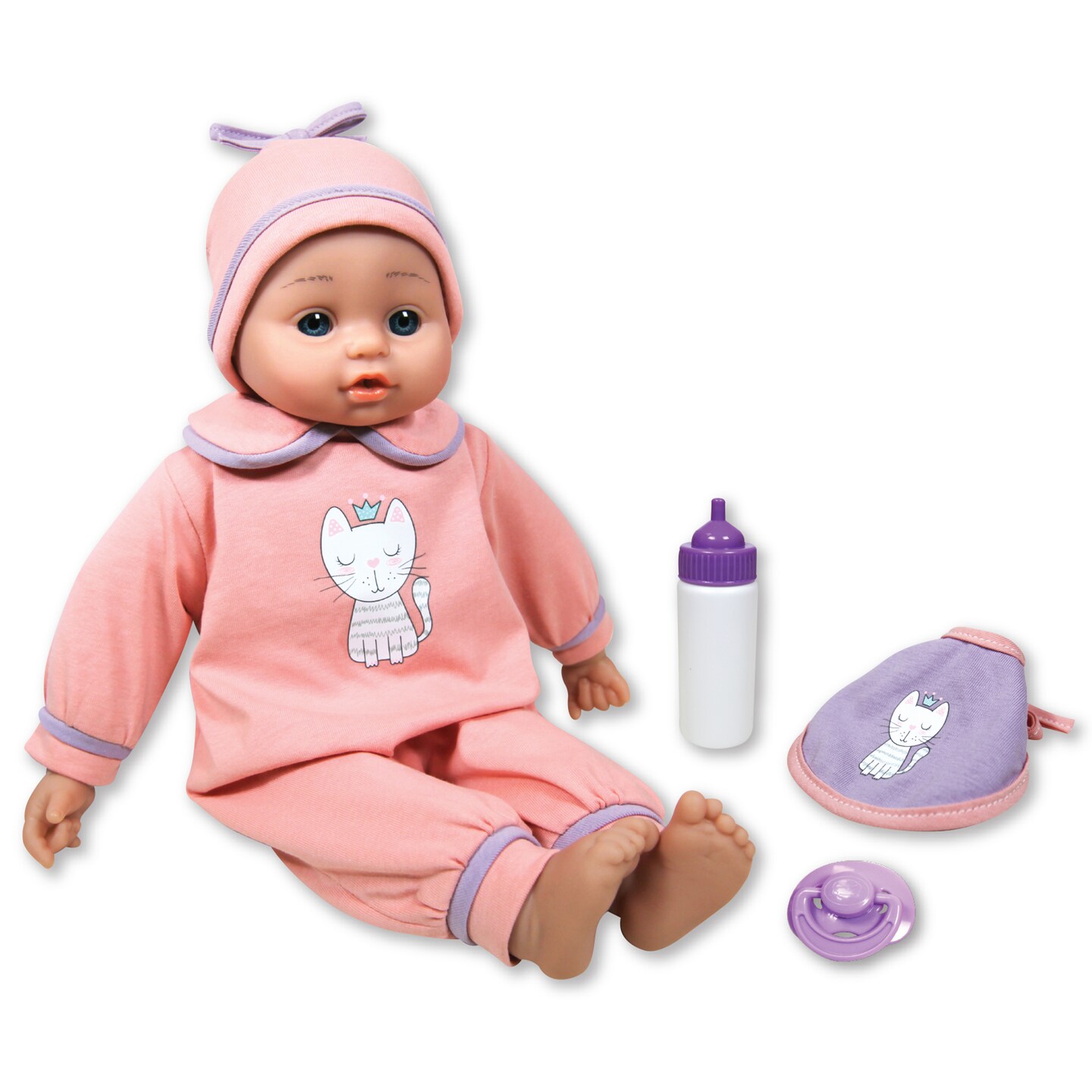 Lissi: 15&#x22; Interactive Baby Doll Jamie in Pink Kitty, Kids Ages 2+