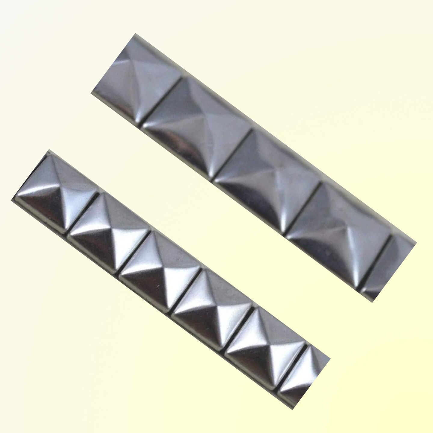 1 Yard Silver Iron On Stud Tape Trim 3/8 Inch Metallic Accent Strip