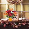 Orange Silk Flowers in Vase Centerpieces