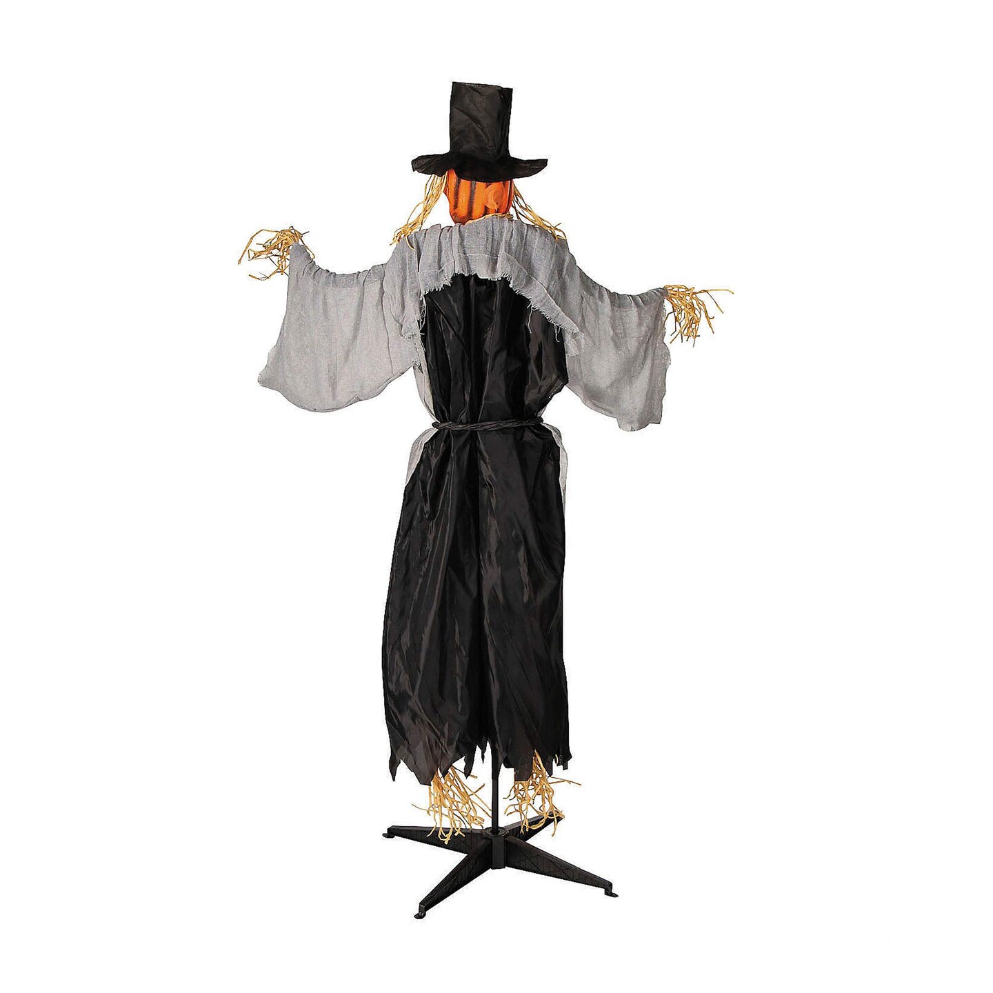 Animated Head Turning Pumpkin Scarecrow 68 3/4&#x22;