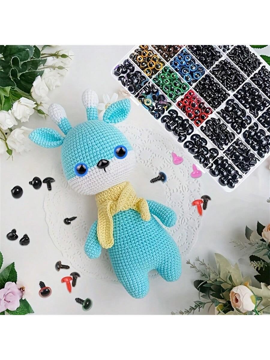 752 Pieces of Safety Eyes and Nose, Safety Eyes Suitable for Crochet DIY Plush Making Set with Washers